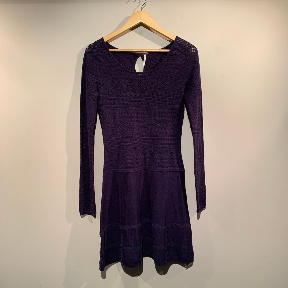 🧚‍♀️ 3/45 Free People Long Sleeve Crochet Dress
